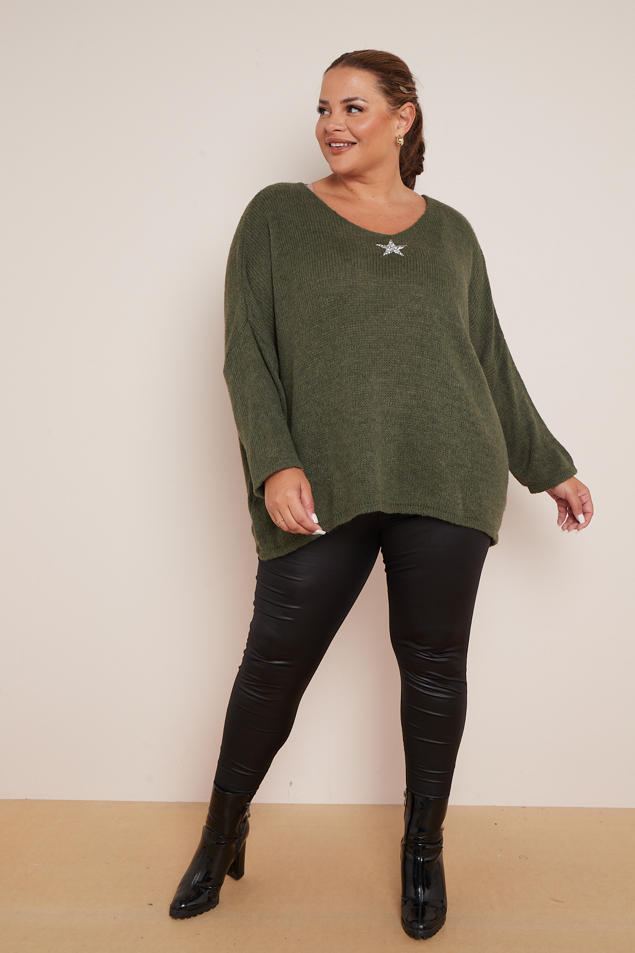 Plus size 2024 khaki jumper