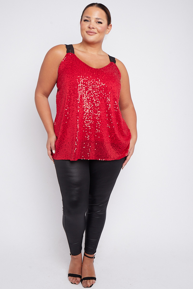 Plus size sequin vest hotsell