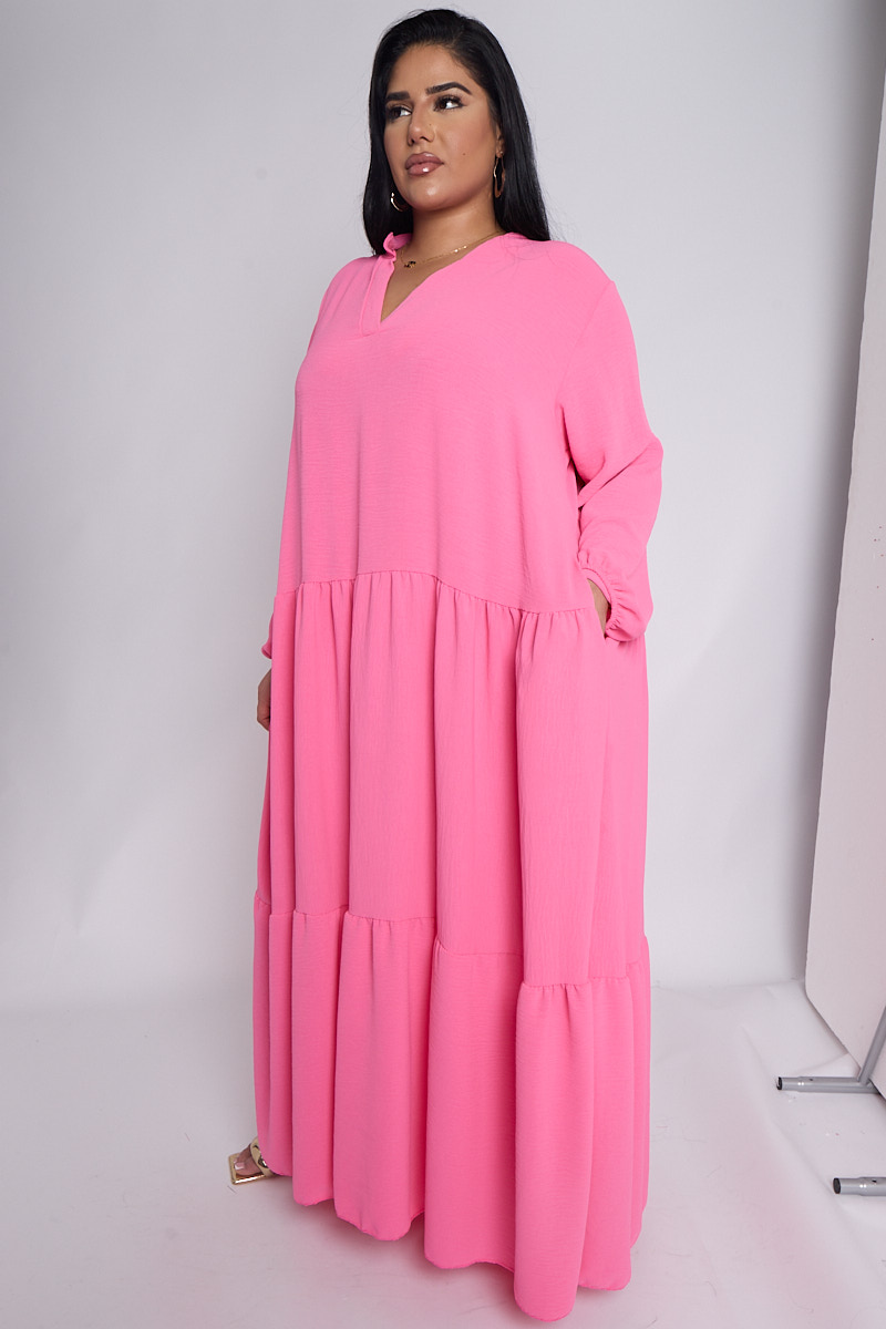 Maxi dresses with outlet pockets plus size